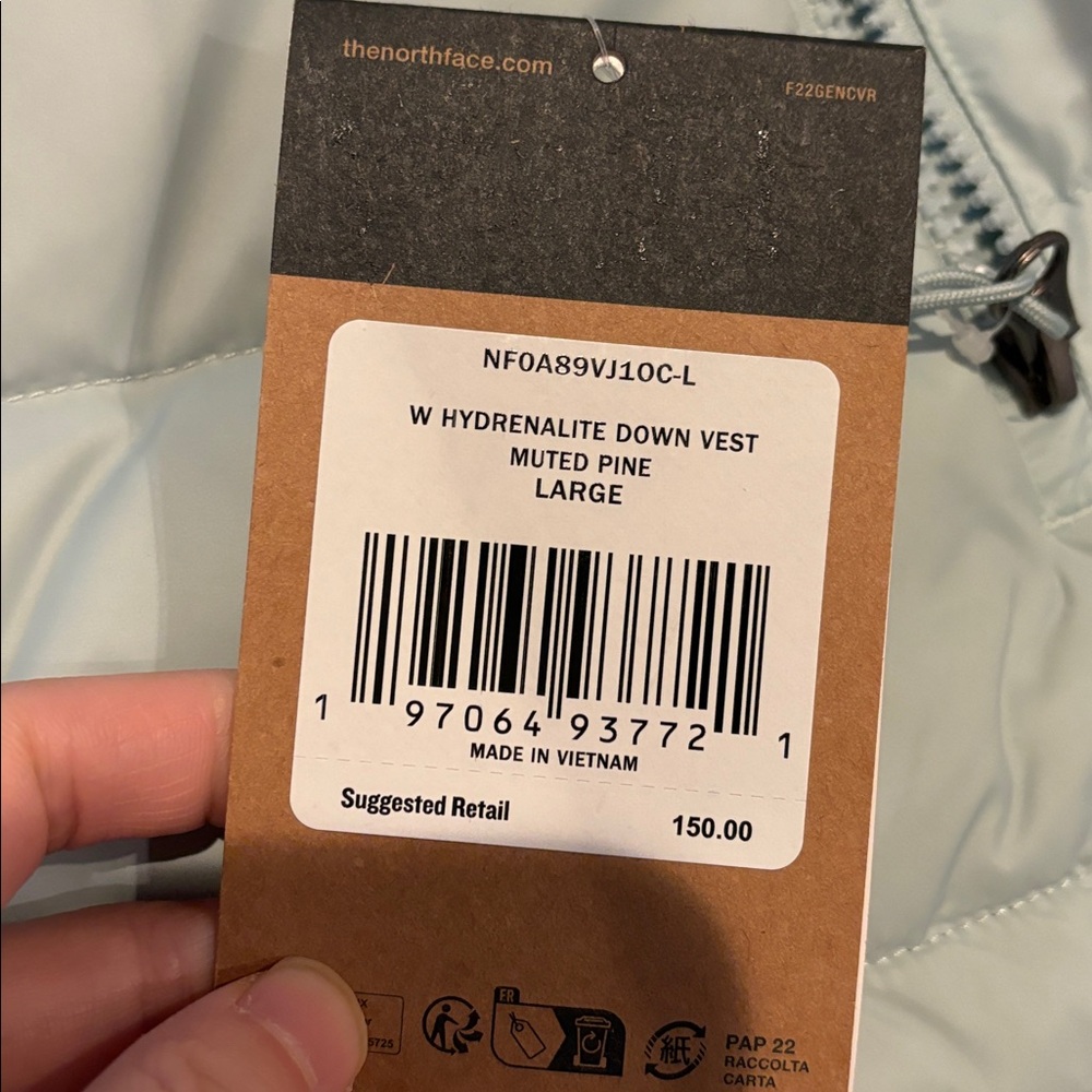 The North Face Womens Hydernalite 600 Down Vest Muted Pine - Picture 6 of 6